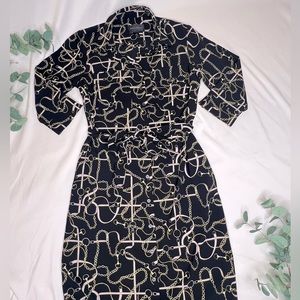 Chain Print Maxi Dress